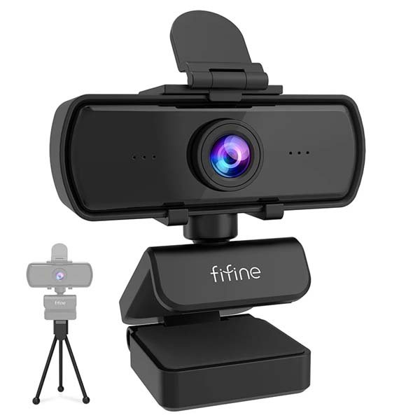 Fifine K420 1440P 2K Web Camera With Privacy Cover & Tripod